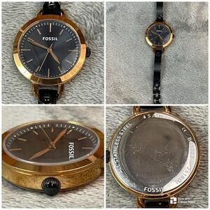 Classic Minute FOSSIL Gold Black Stainless Steel watch BQ3027 Women’s